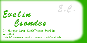 evelin csondes business card